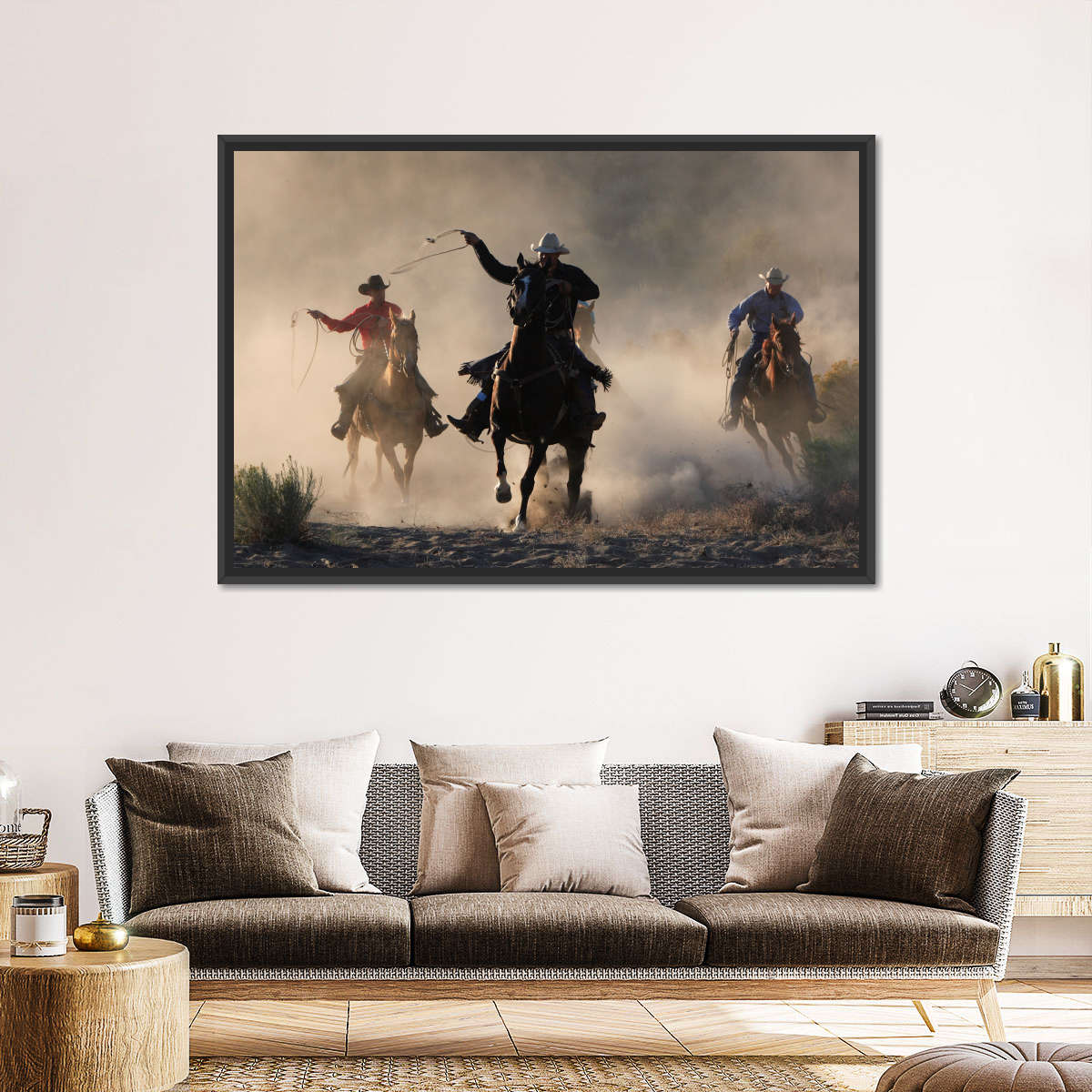 Cowboys In Action Wall Art