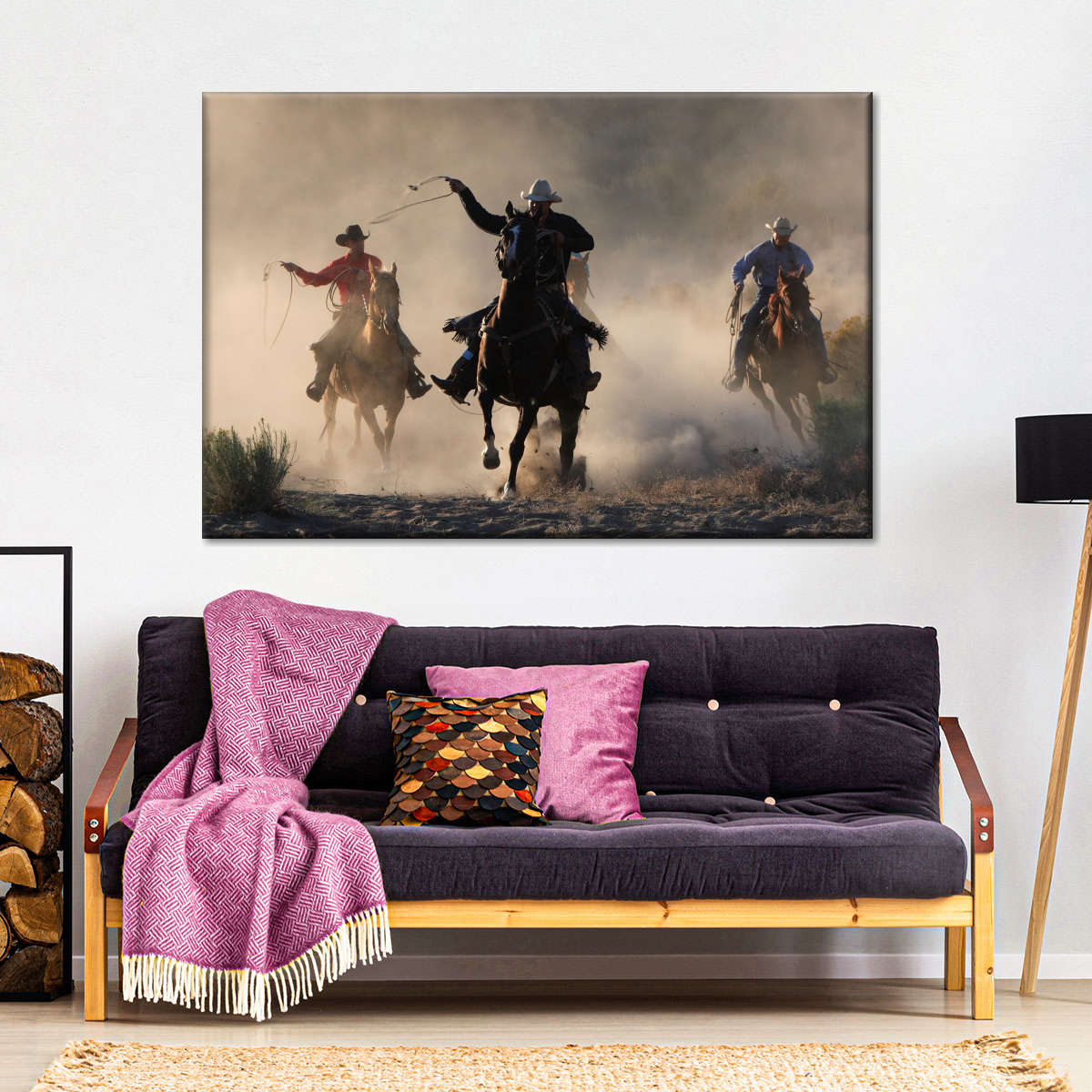 Cowboys In Action Wall Art