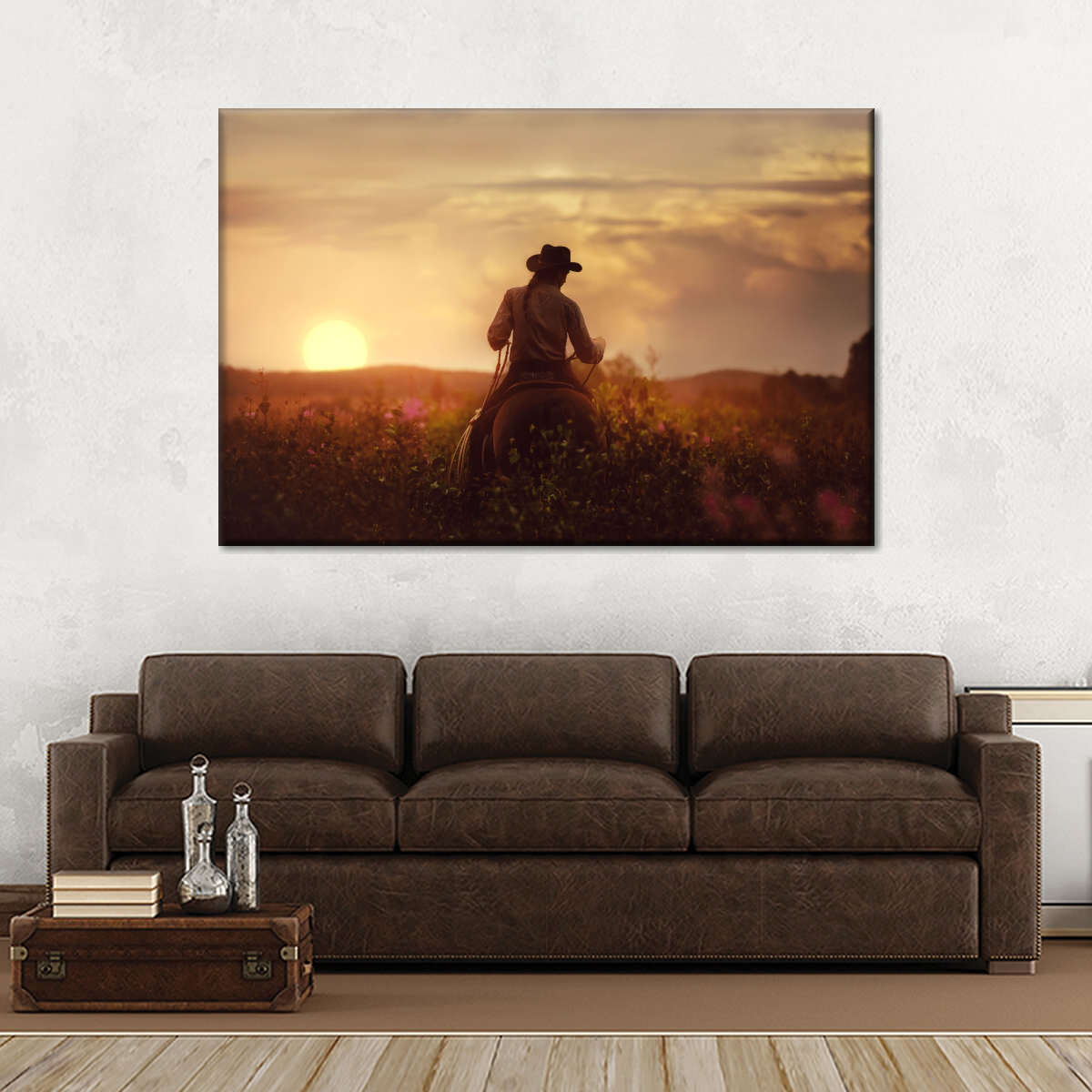 Cowboy And Horse Wall Art