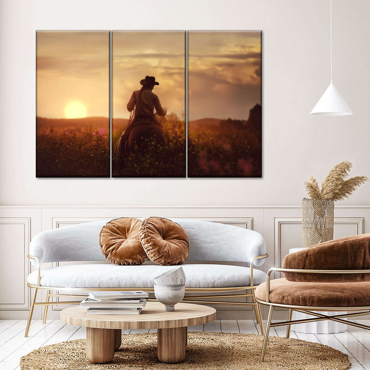 Cowboy And Horse Wall Art