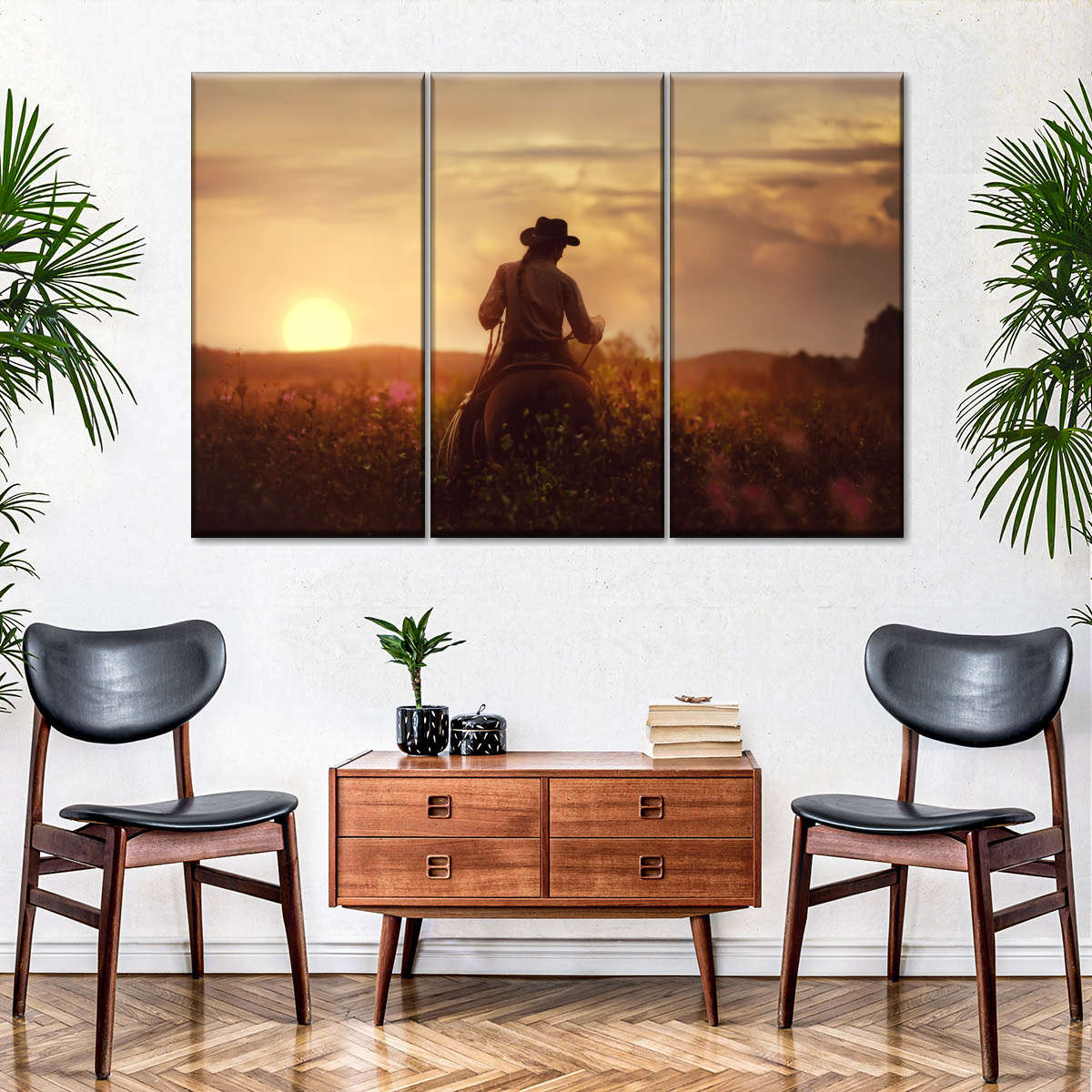 Cowboy And Horse Wall Art