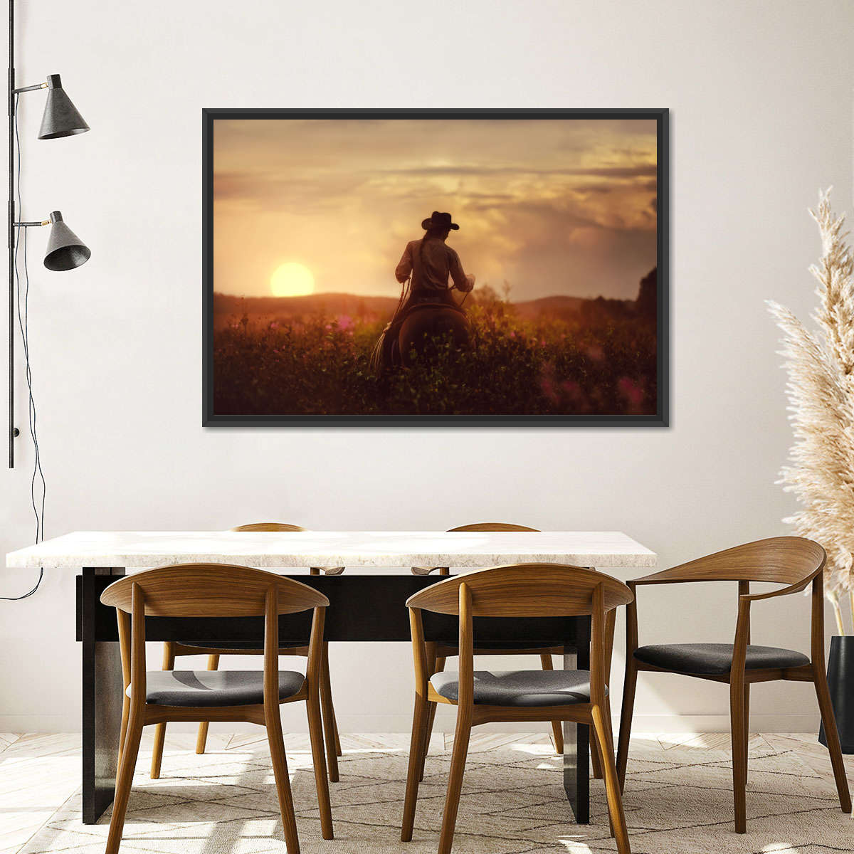 Cowboy And Horse Wall Art