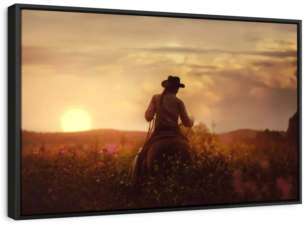 Cowboy And Horse Wall Art