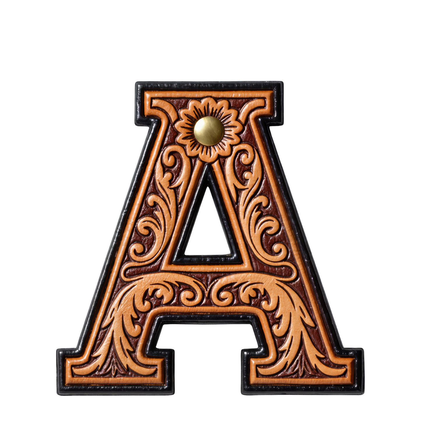 Monogrammed Initial Western Leather Look Saddle Longhorn Cowboy Cowgirl Kitchen Dish Towels Made in America