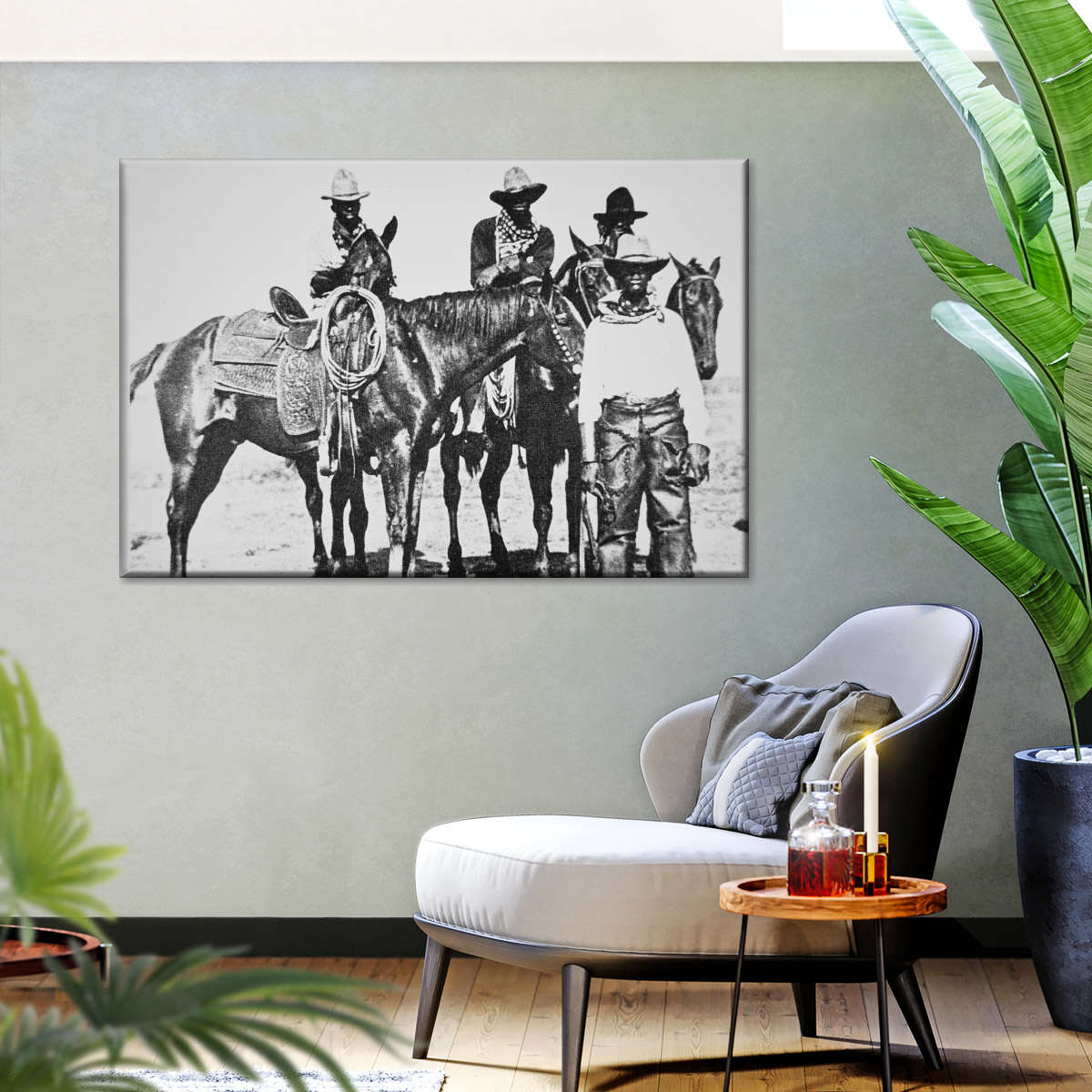 Black Cowboys At Bonham Texas 1890 Wall Art