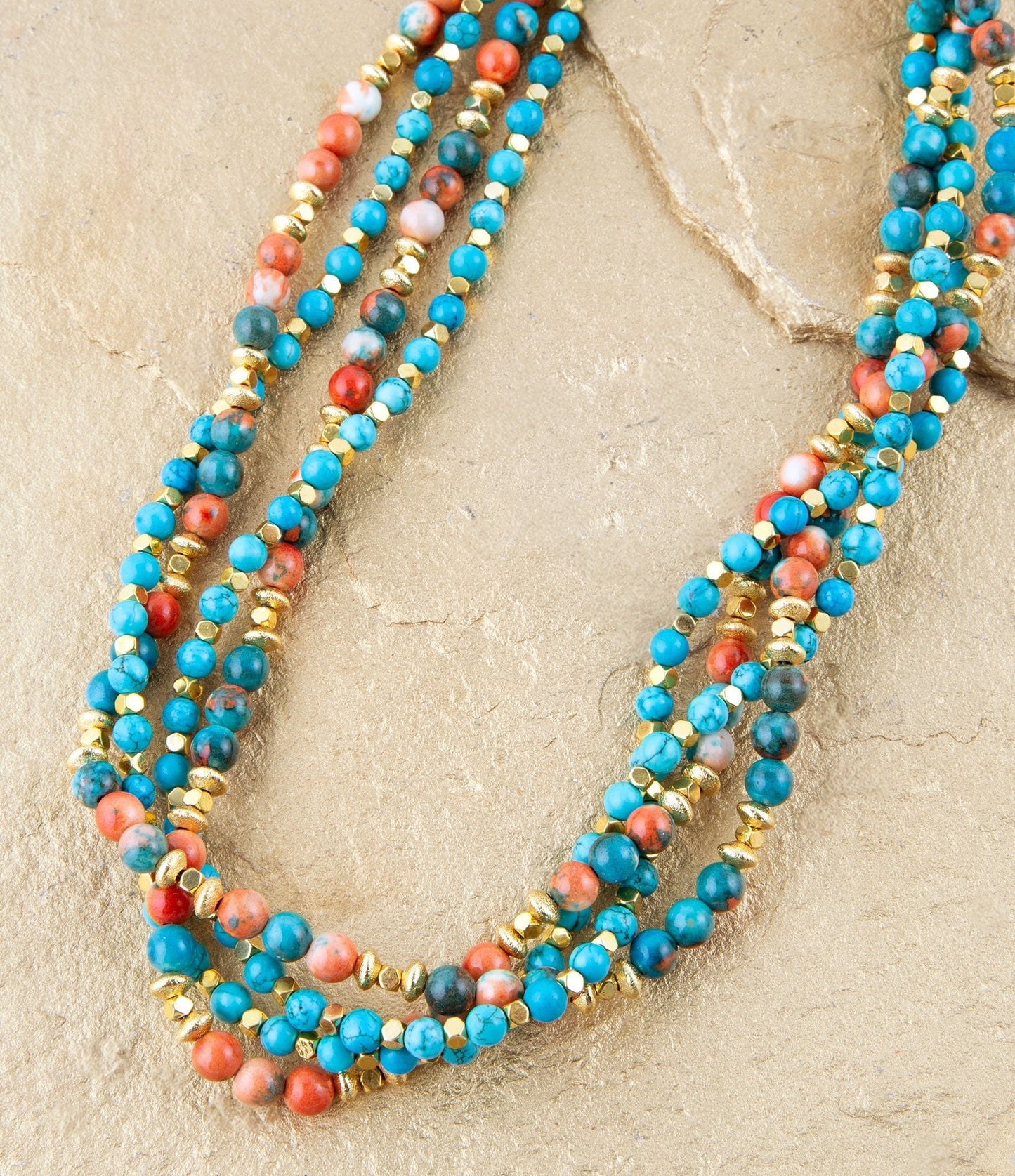 Mandarin Twist Statement Necklace