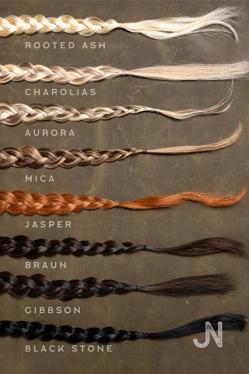 Mane + Concho - Rooted Ash Braided Hair Clip In Extension