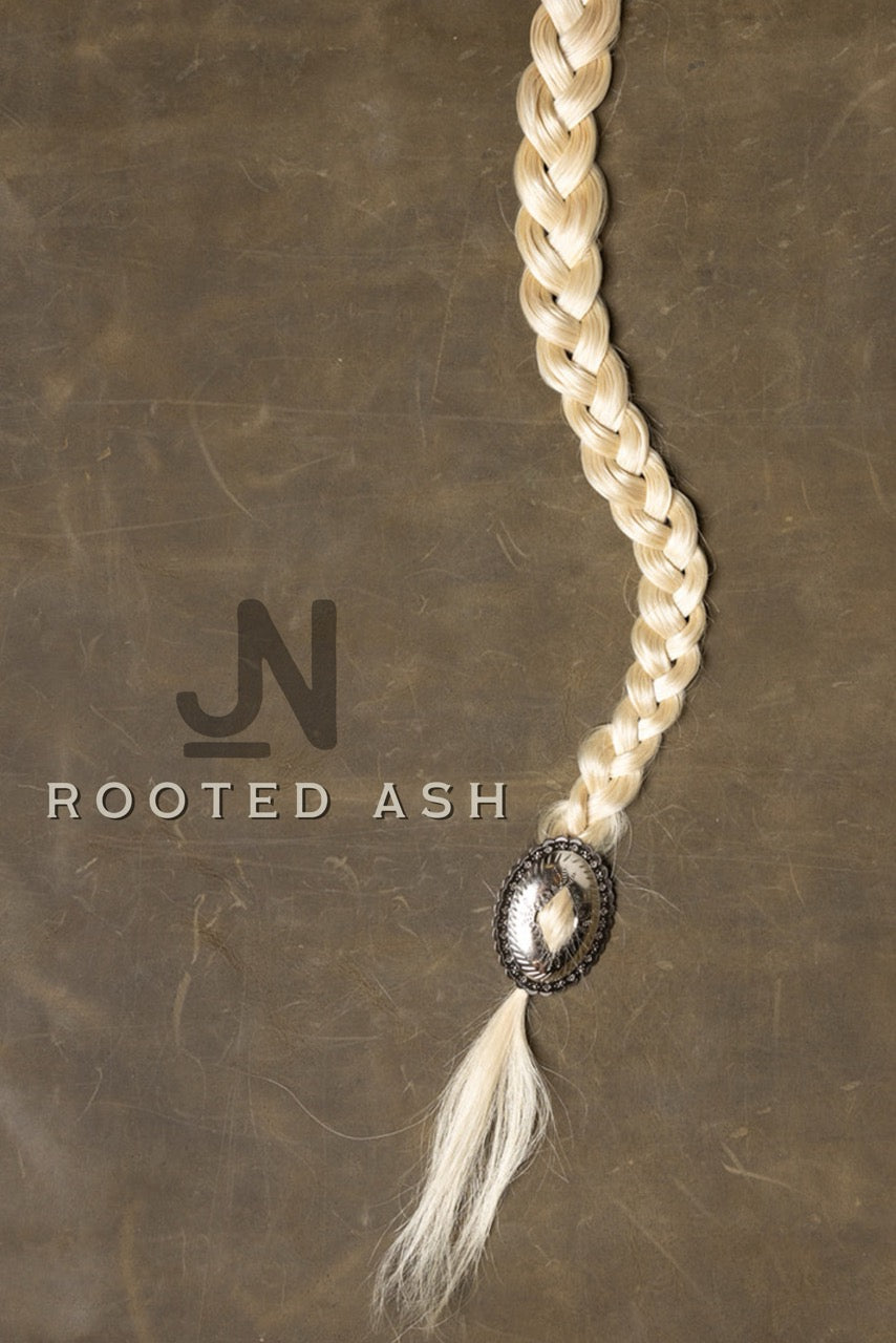 Mane + Concho - Rooted Ash Braided Hair Clip In Extension