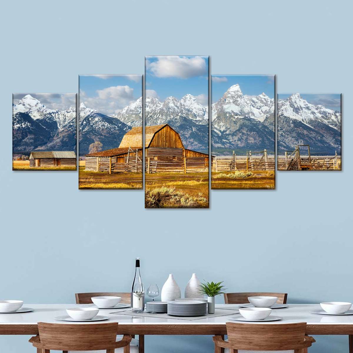 Teton Range Moulton Barn Wall Art choice of styles