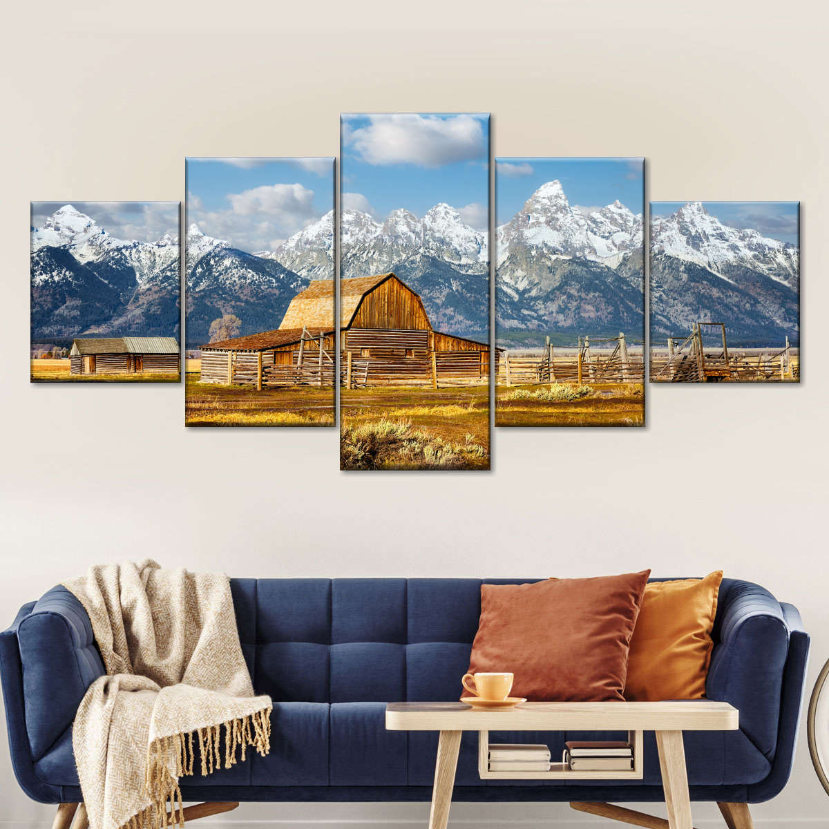 Teton Range Moulton Barn Wall Art choice of styles