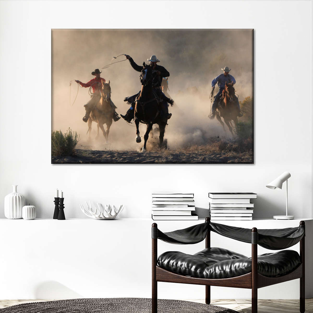 Cowboys In Action Wall Art
