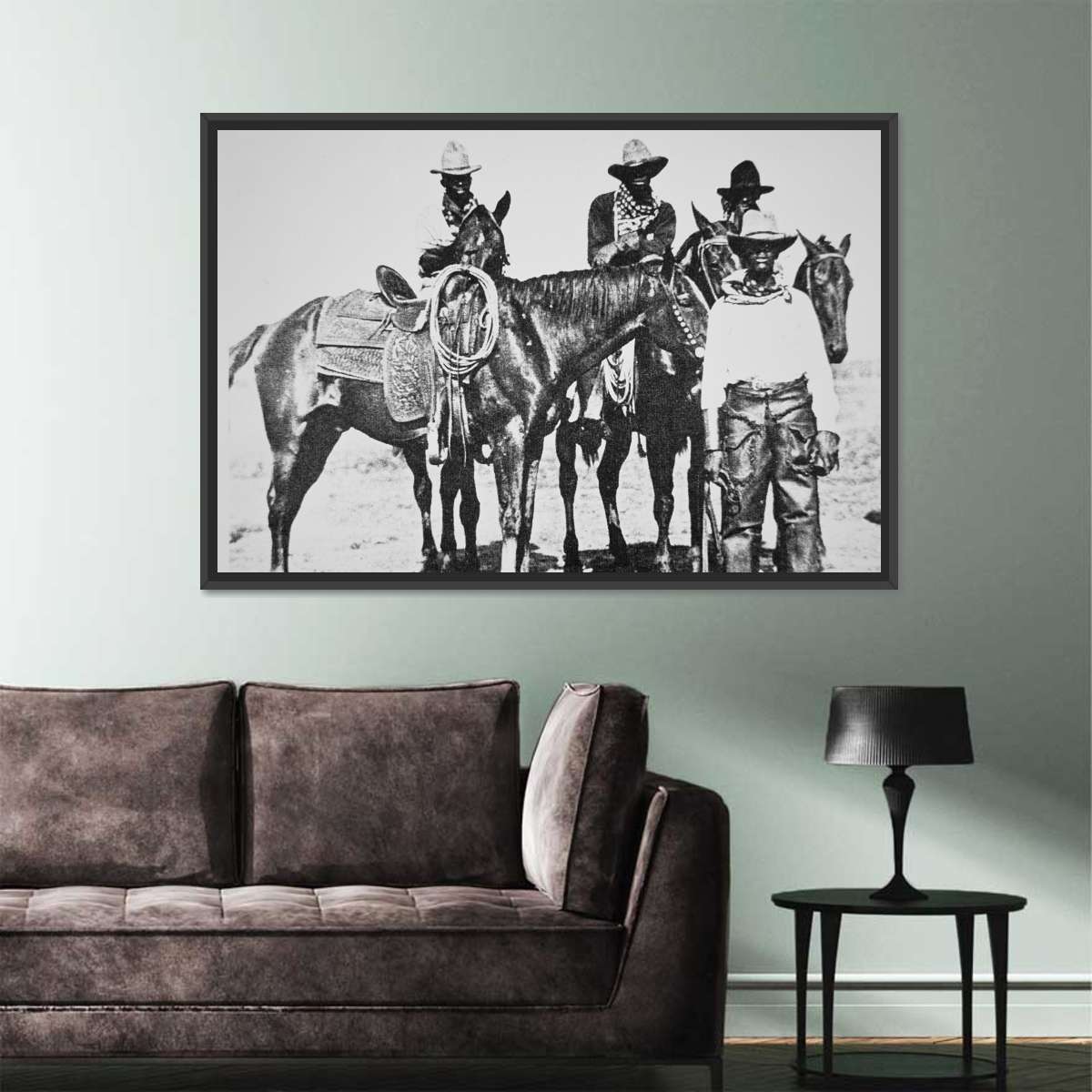 Black Cowboys At Bonham Texas 1890 Wall Art