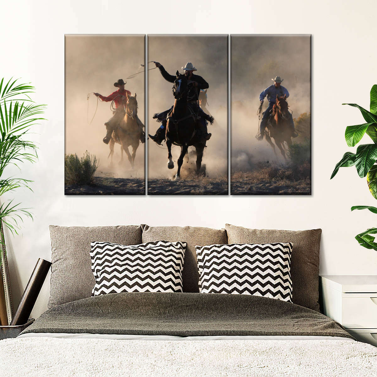 Cowboys In Action Wall Art