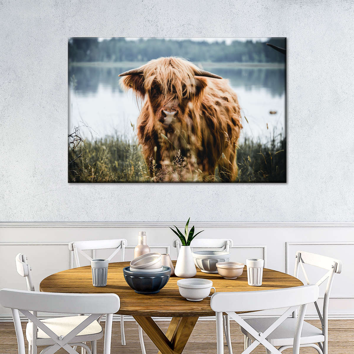 Highland Cow Canvas / Print Framed or Unframed Wall Art. A Unique Multi-color Scottish Cow in Abstract Colour. Farm Art Gift for Farmer, Mom - Finland Highland Cow Canvas / Print Framed or Unframed Wall Art. A Unique Multi-color Scottish Cow in Abstract Colour. Farm Art Gift for Farmer, Mom - Finland