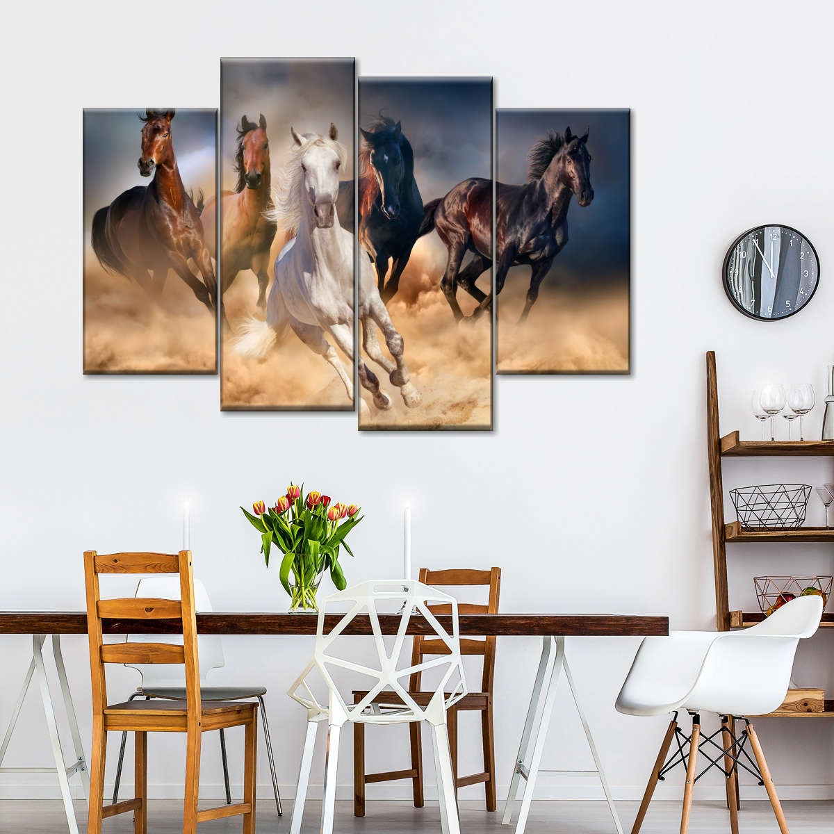 Running Herd Of Horses Wall Art