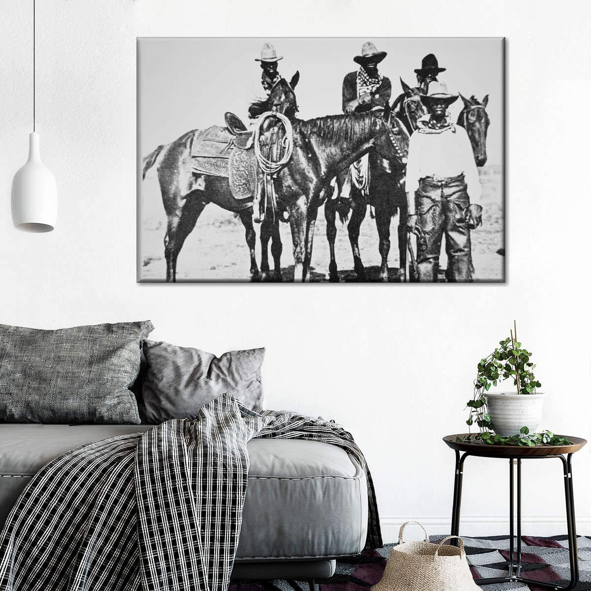 Black Cowboys At Bonham Texas 1890 Wall Art