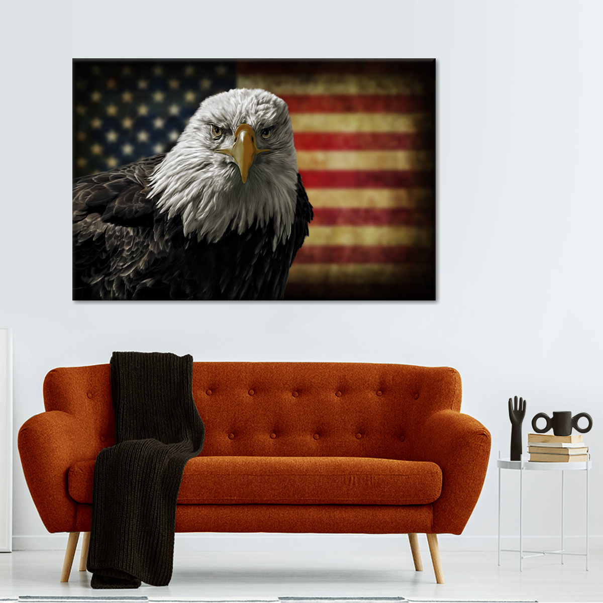 Eagle And Flag Of America Wall Art choice of styles