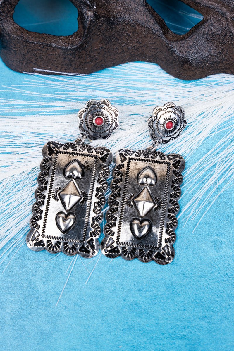 Silver Concho Earrings