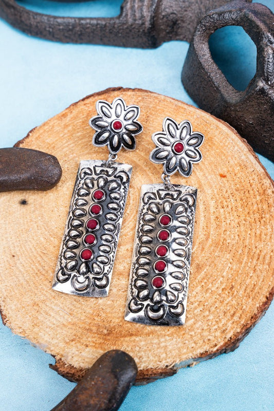 Silver Concho Earrings