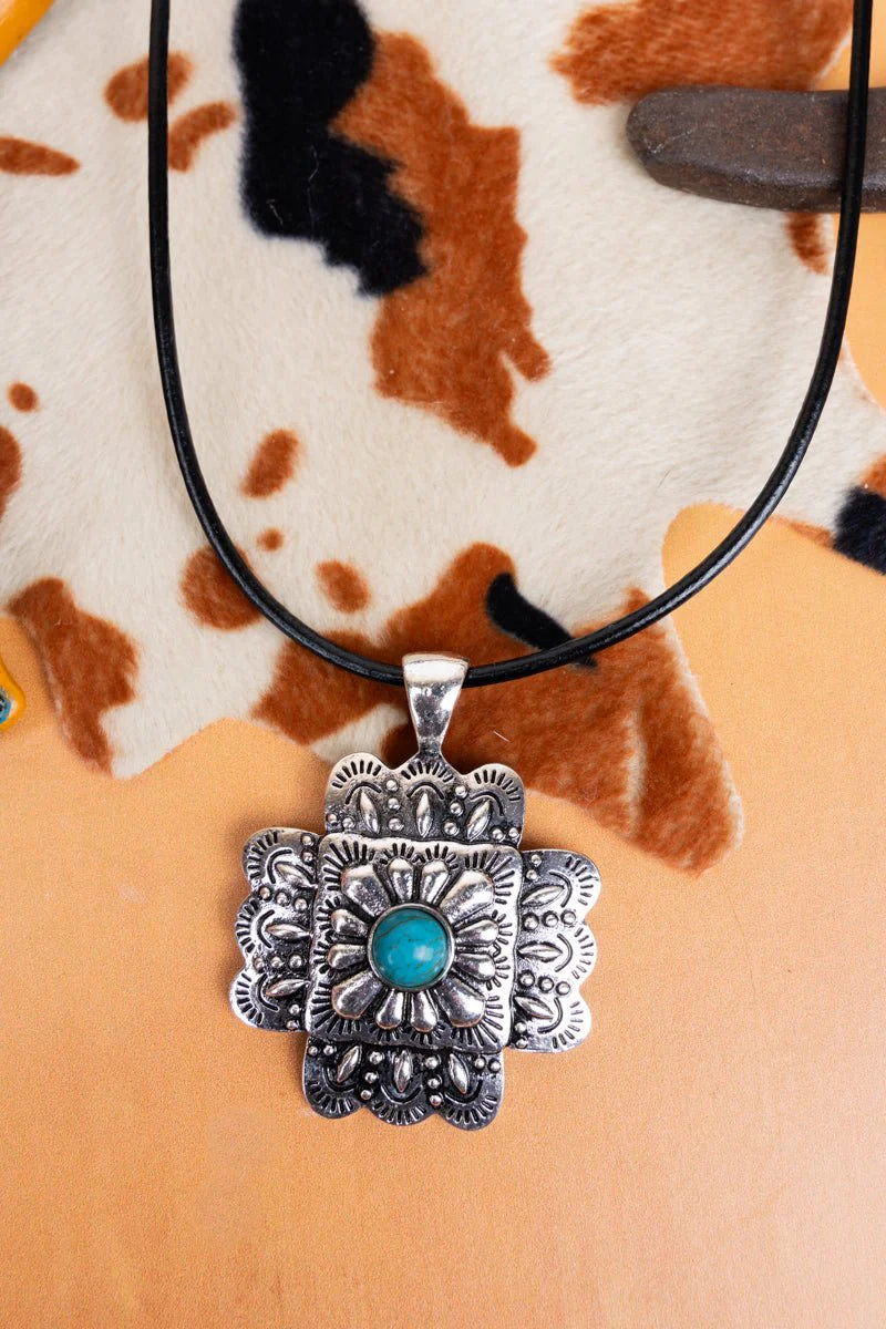 Concho Cross Necklace