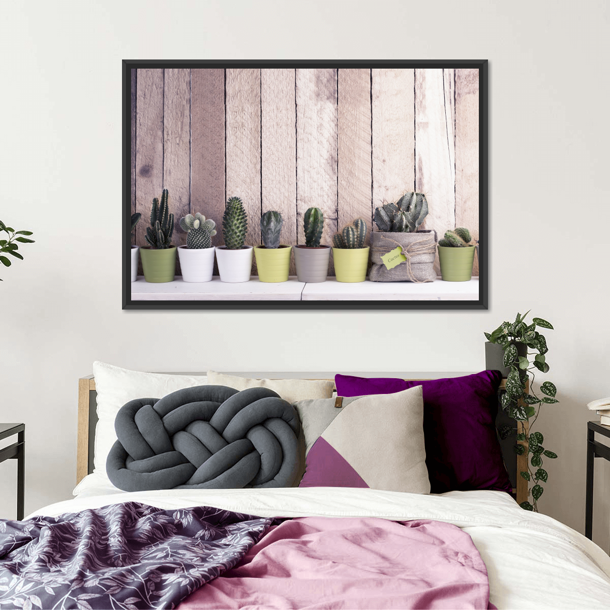 Succulent Plant Pots Wall Art