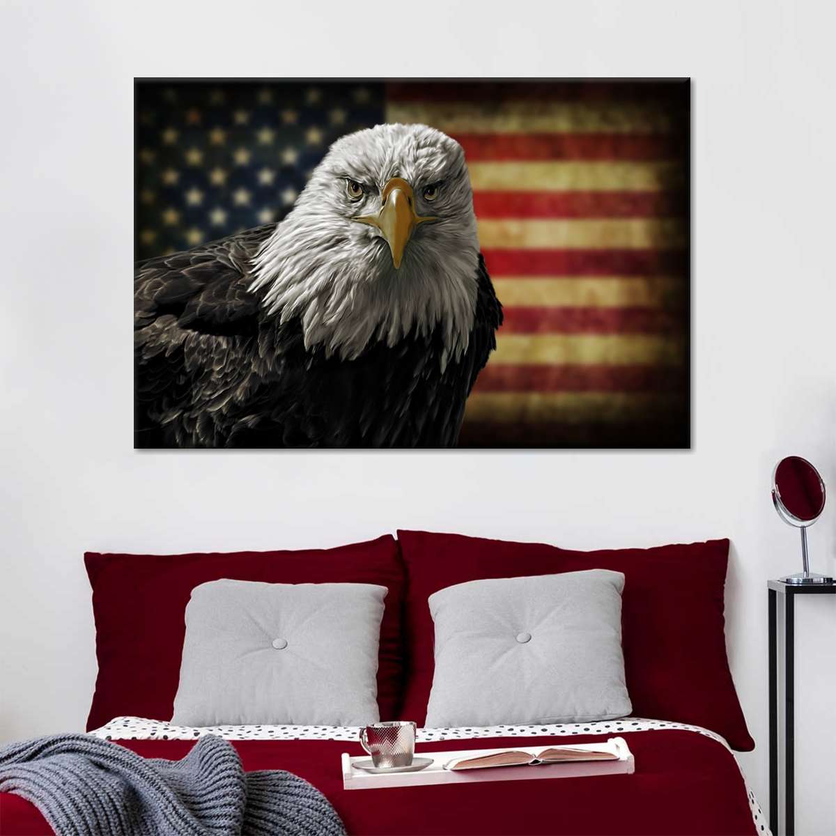 Eagle And Flag Of America Wall Art choice of styles