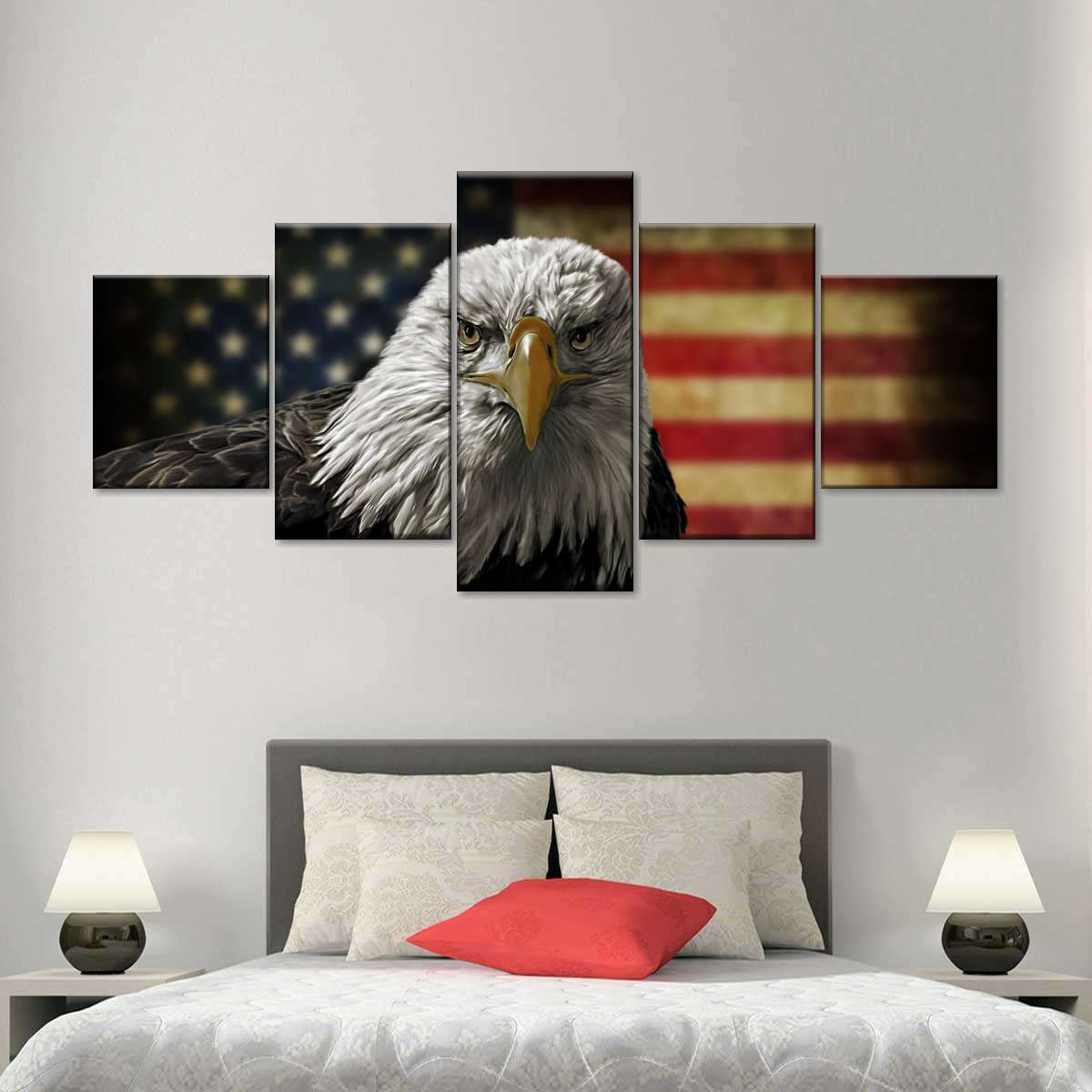 Eagle And Flag Of America Wall Art choice of styles