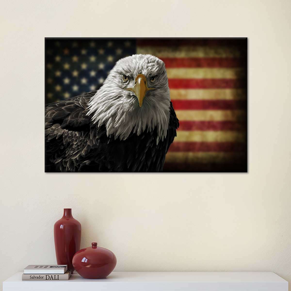 Eagle And Flag Of America Wall Art choice of styles