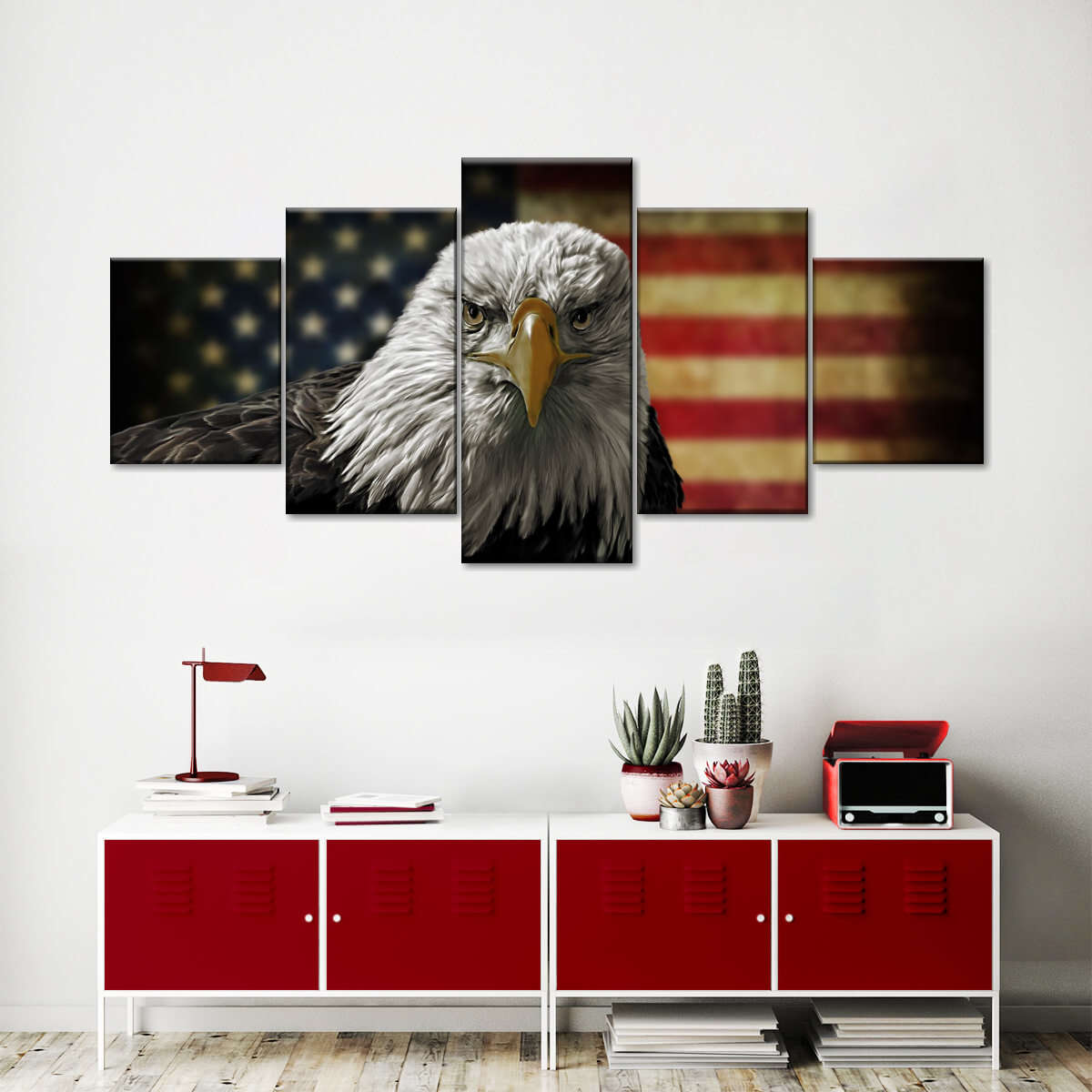 Eagle And Flag Of America Wall Art choice of styles