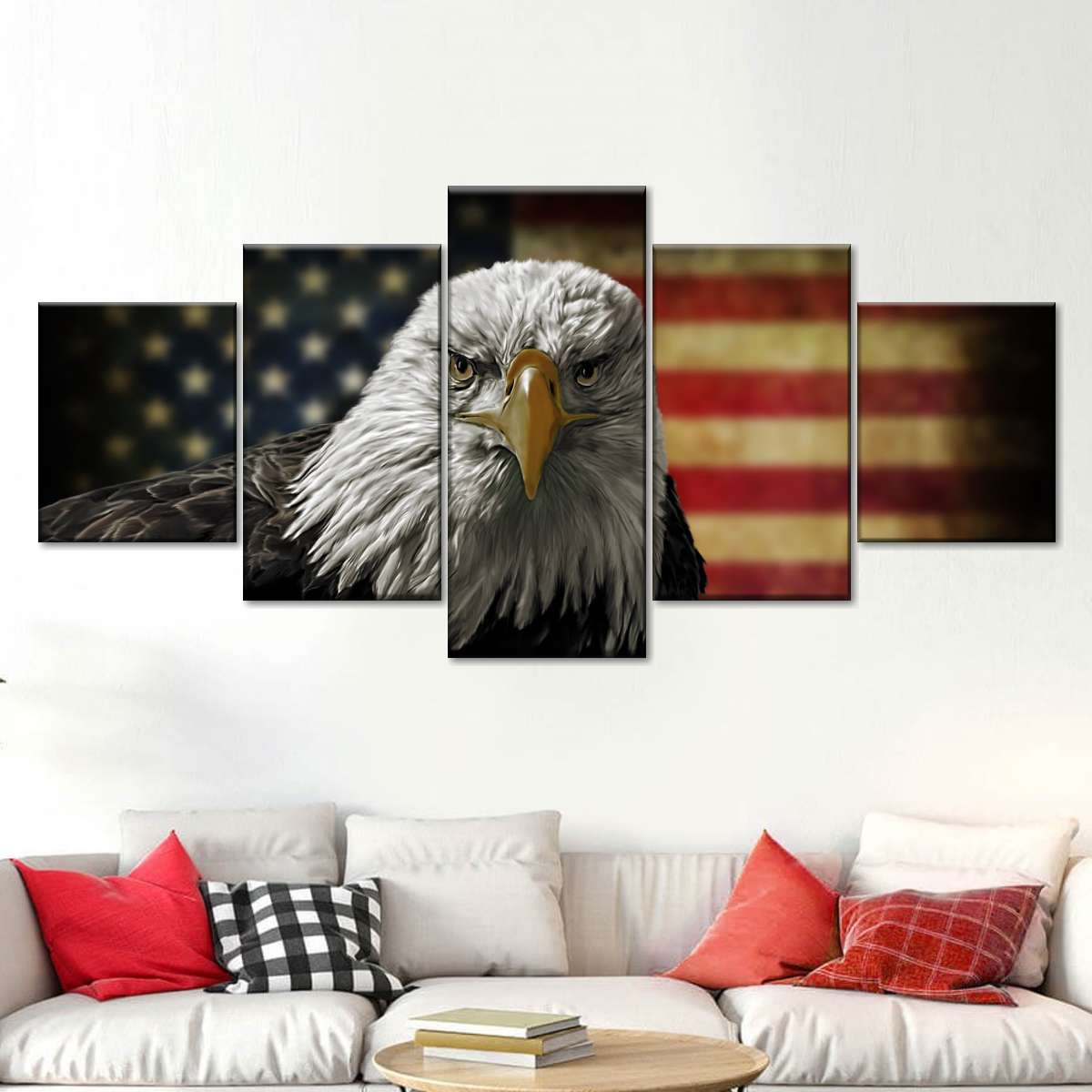 Eagle And Flag Of America Wall Art choice of styles