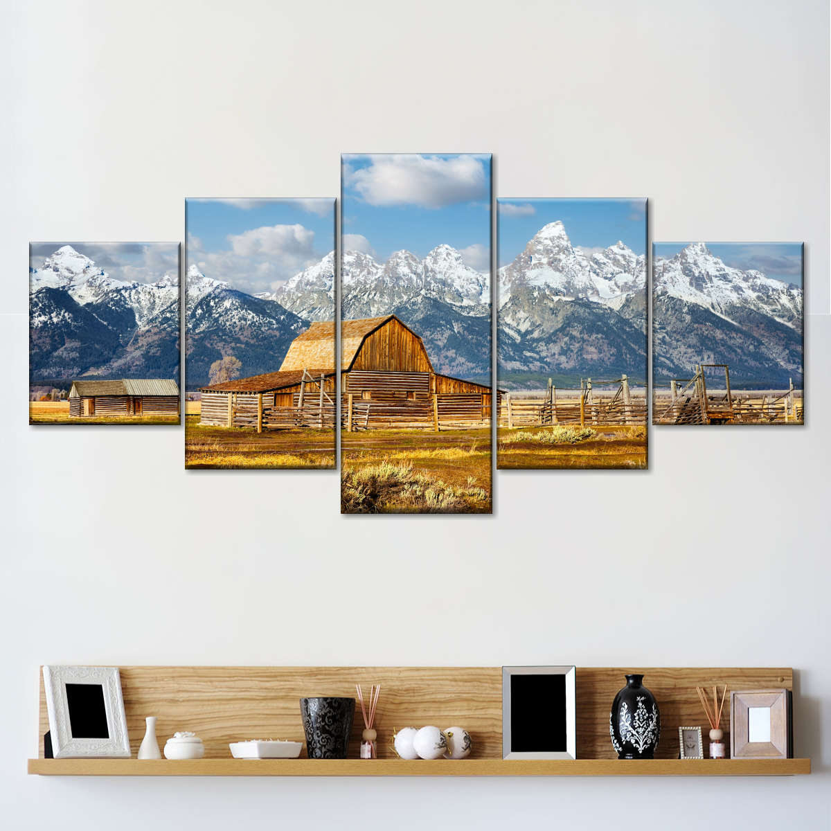 Teton Range Moulton Barn Wall Art choice of styles