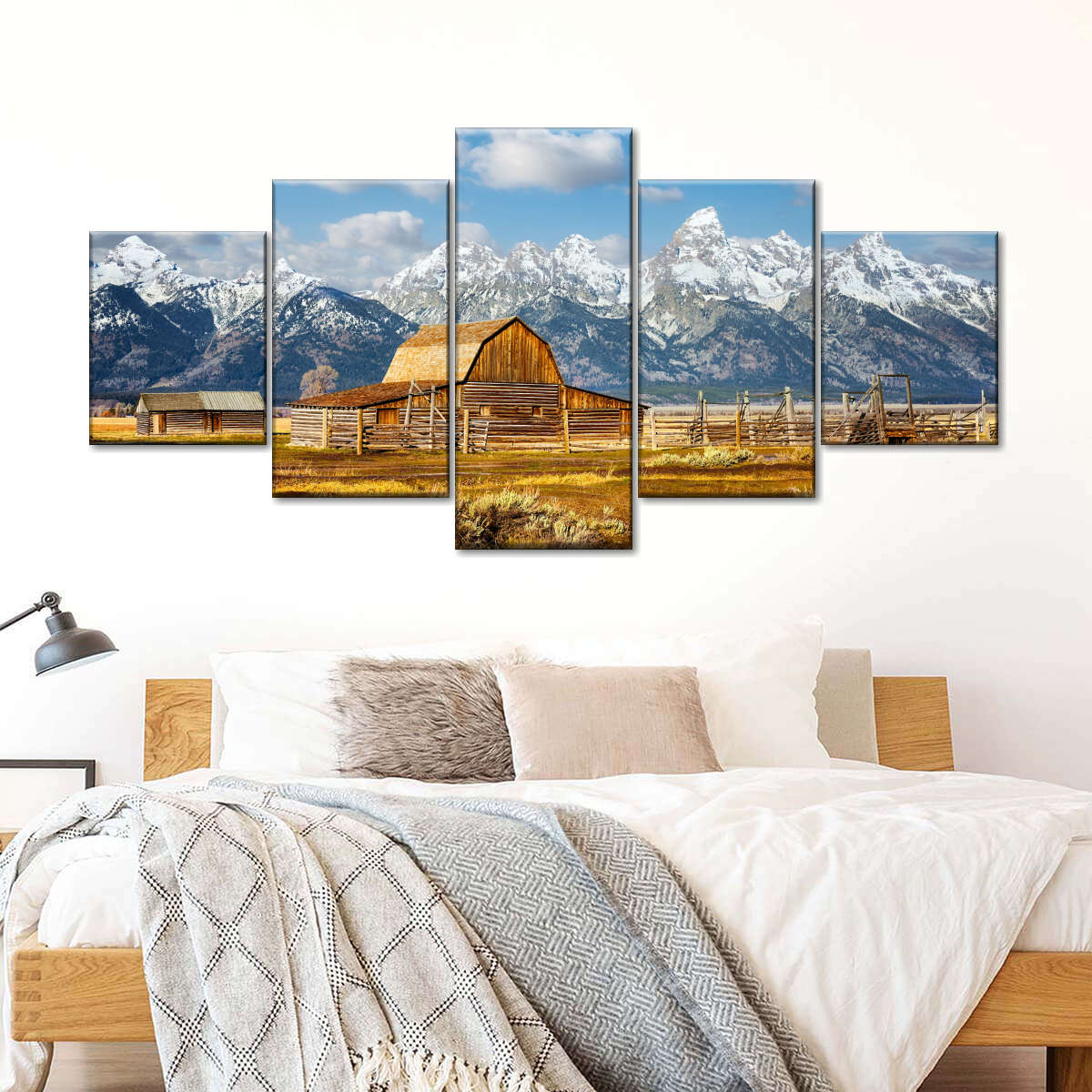 Teton Range Moulton Barn Wall Art choice of styles