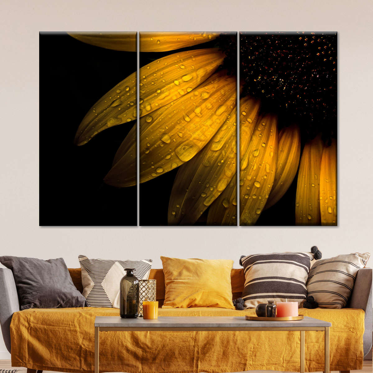 Sunflower Water Wall Art choice of sizes