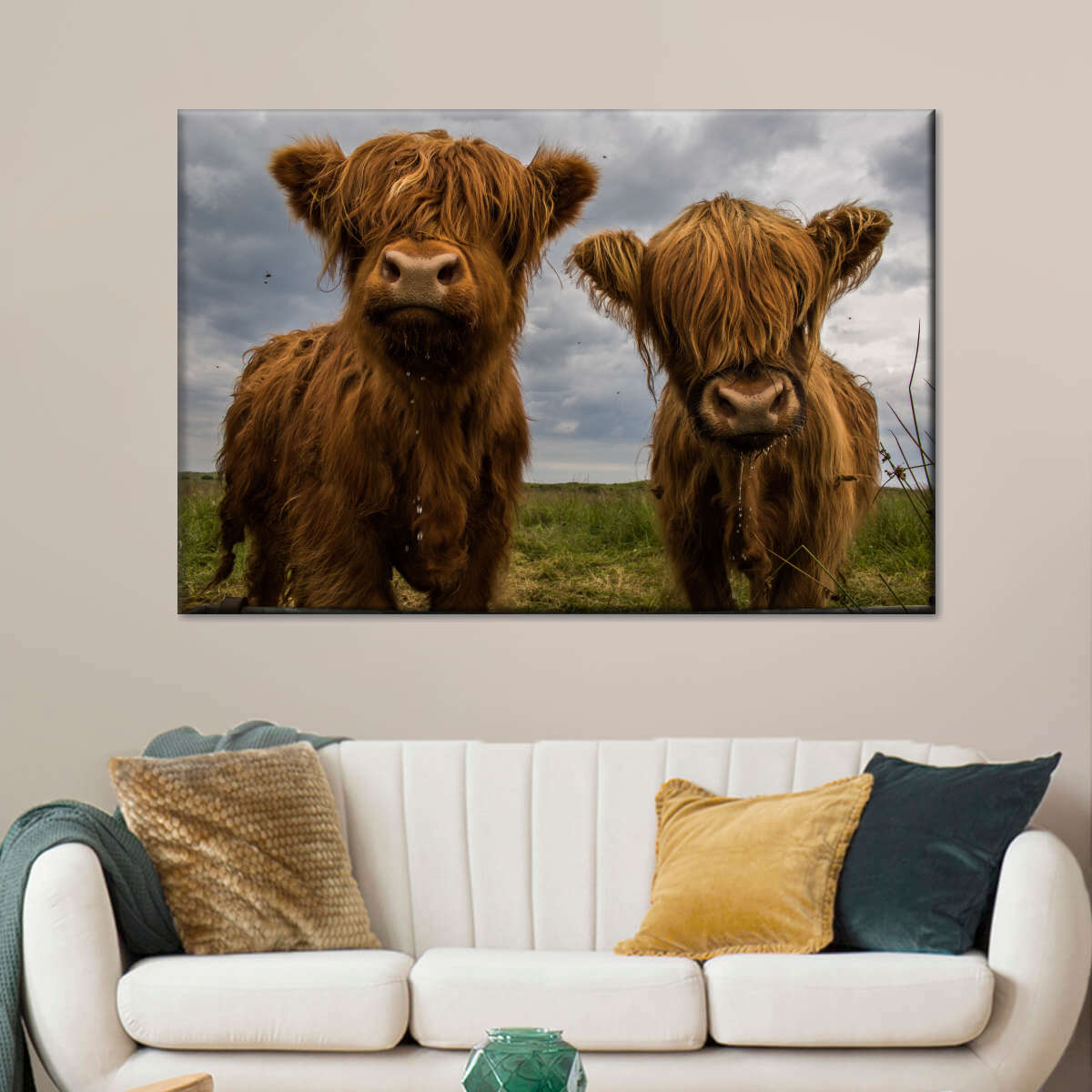 Baby Highland Cows Wall Art