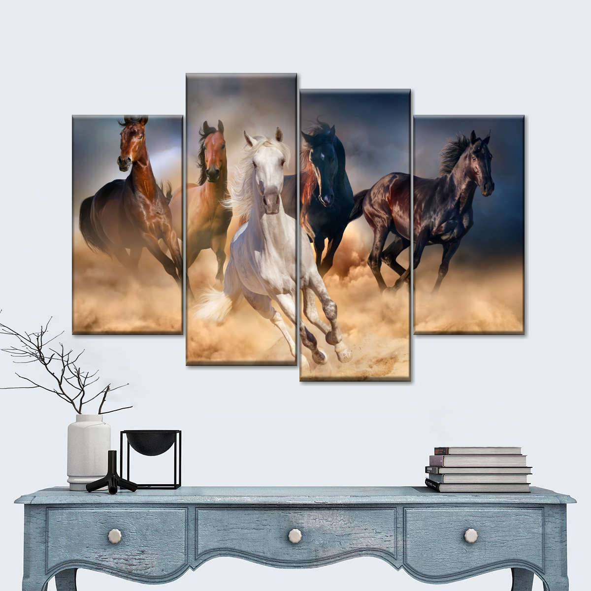 Running Herd Of Horses Wall Art