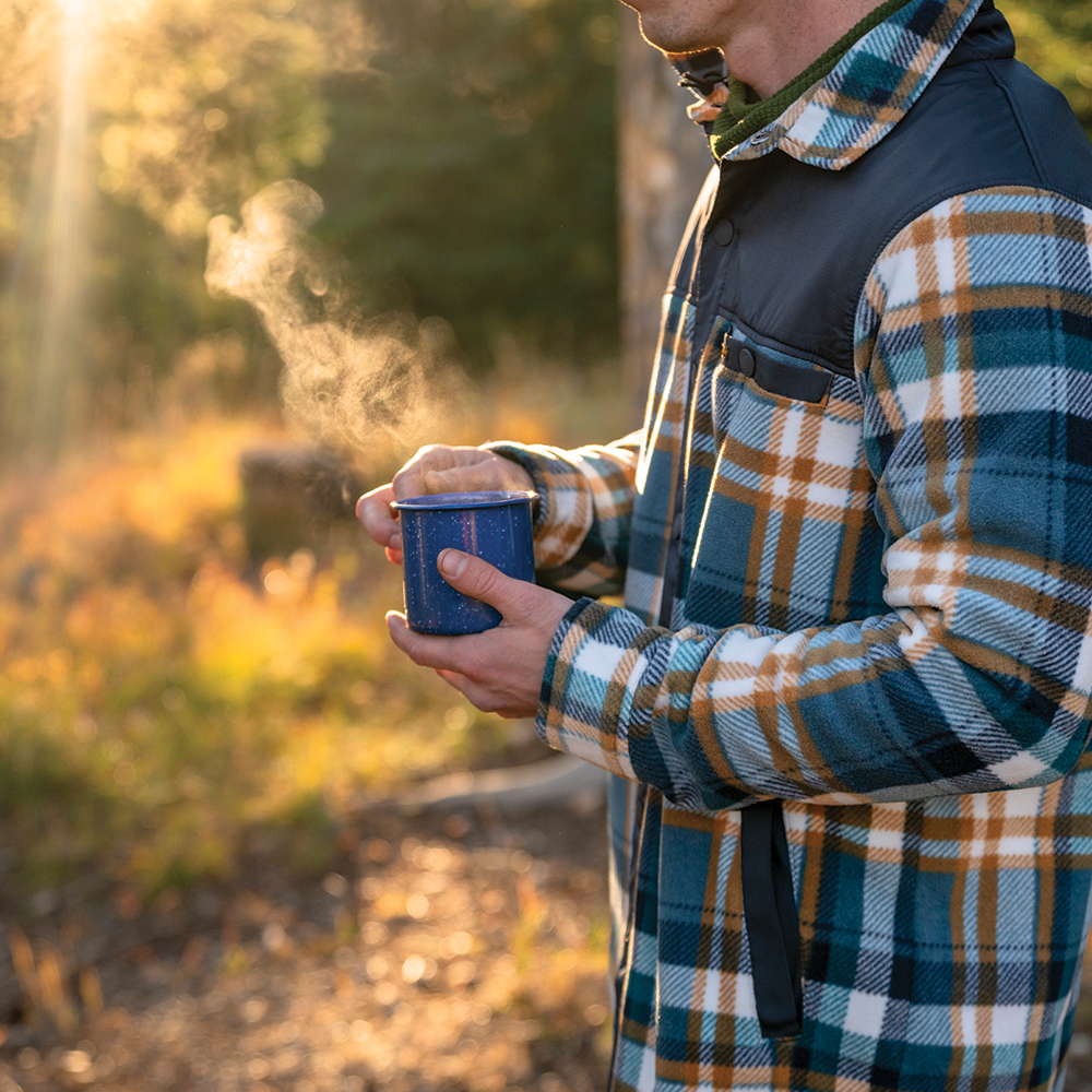 YoColorado Men's Nomad Fleece Snap Jacket - Plaid