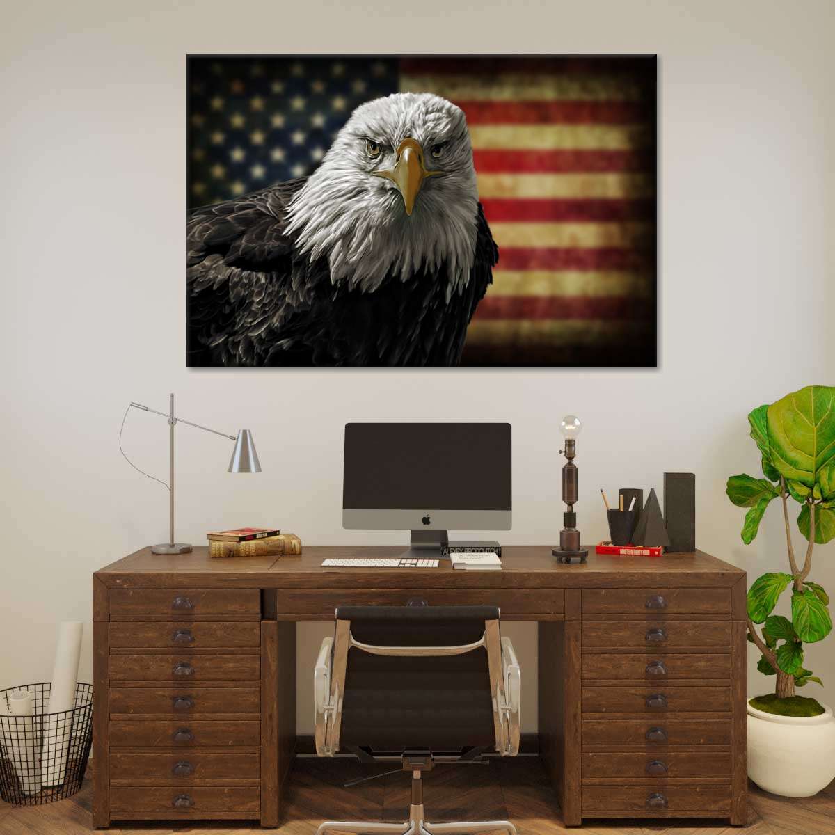 Eagle And Flag Of America Wall Art choice of styles