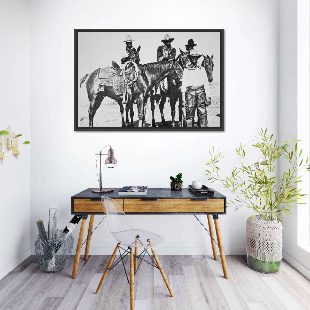 Black Cowboys At Bonham Texas 1890 Wall Art