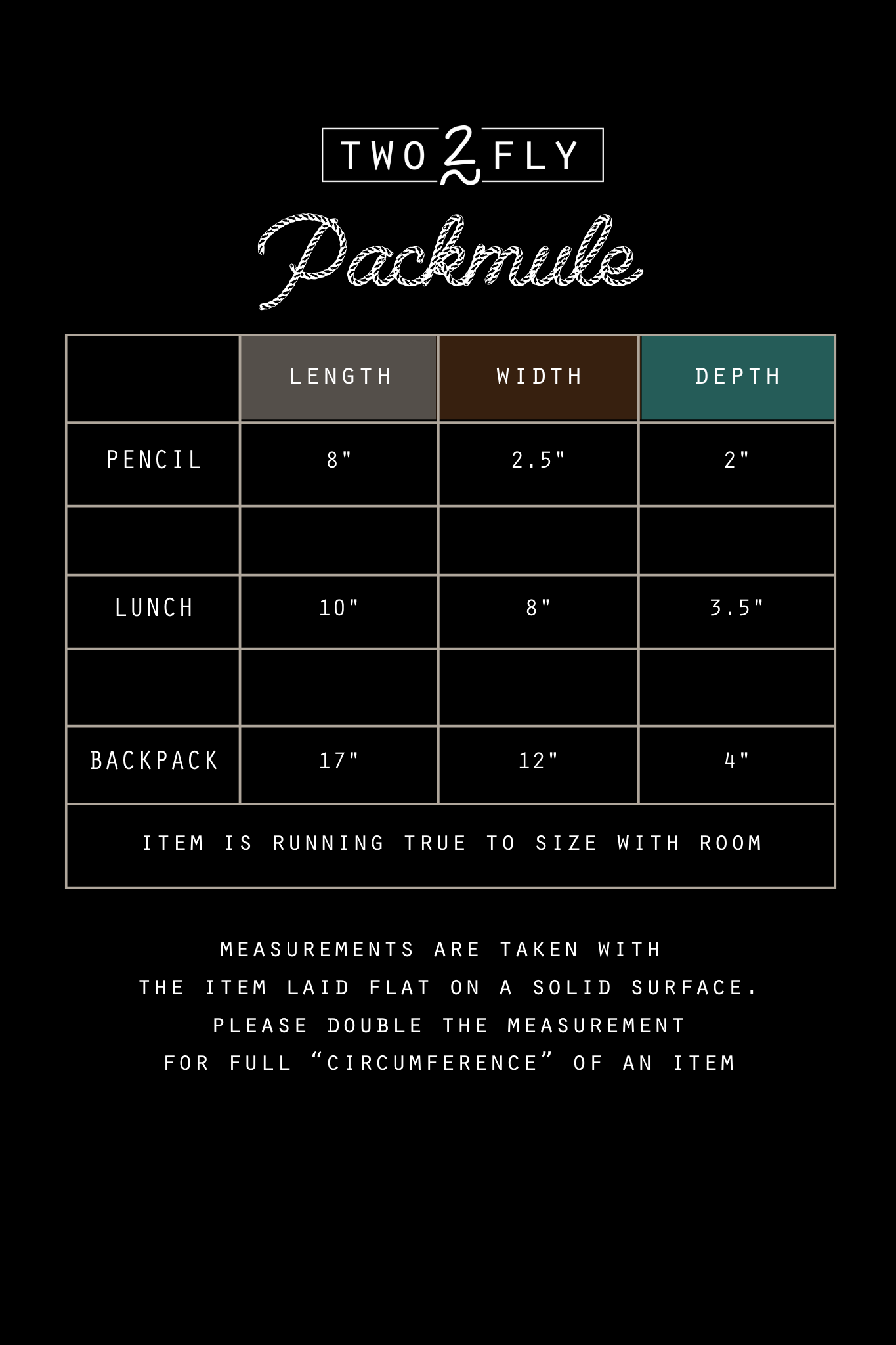 Packmule Vintage Western Print - choice of sizes