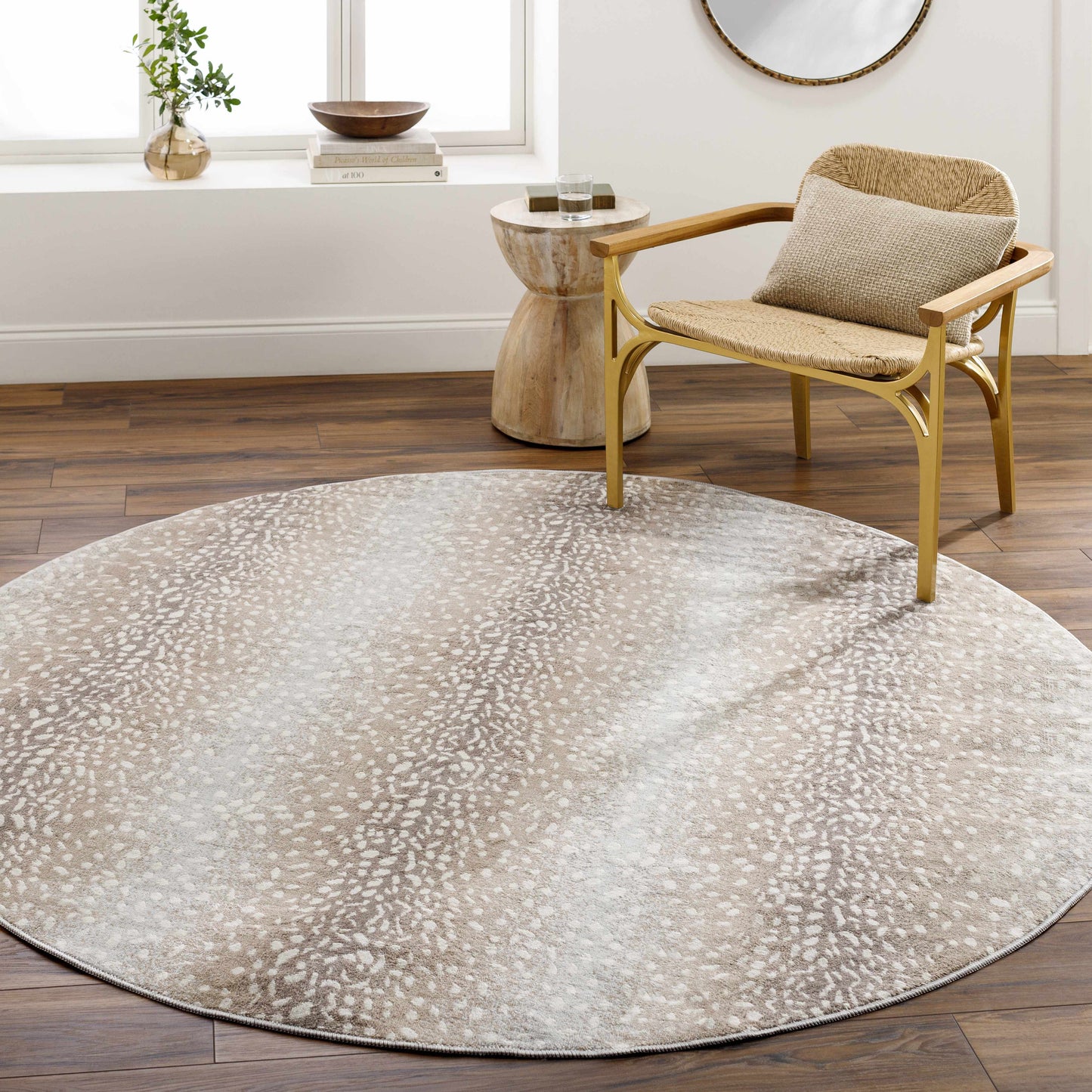 Pointblank Tan Leopard or Deer Print Rug