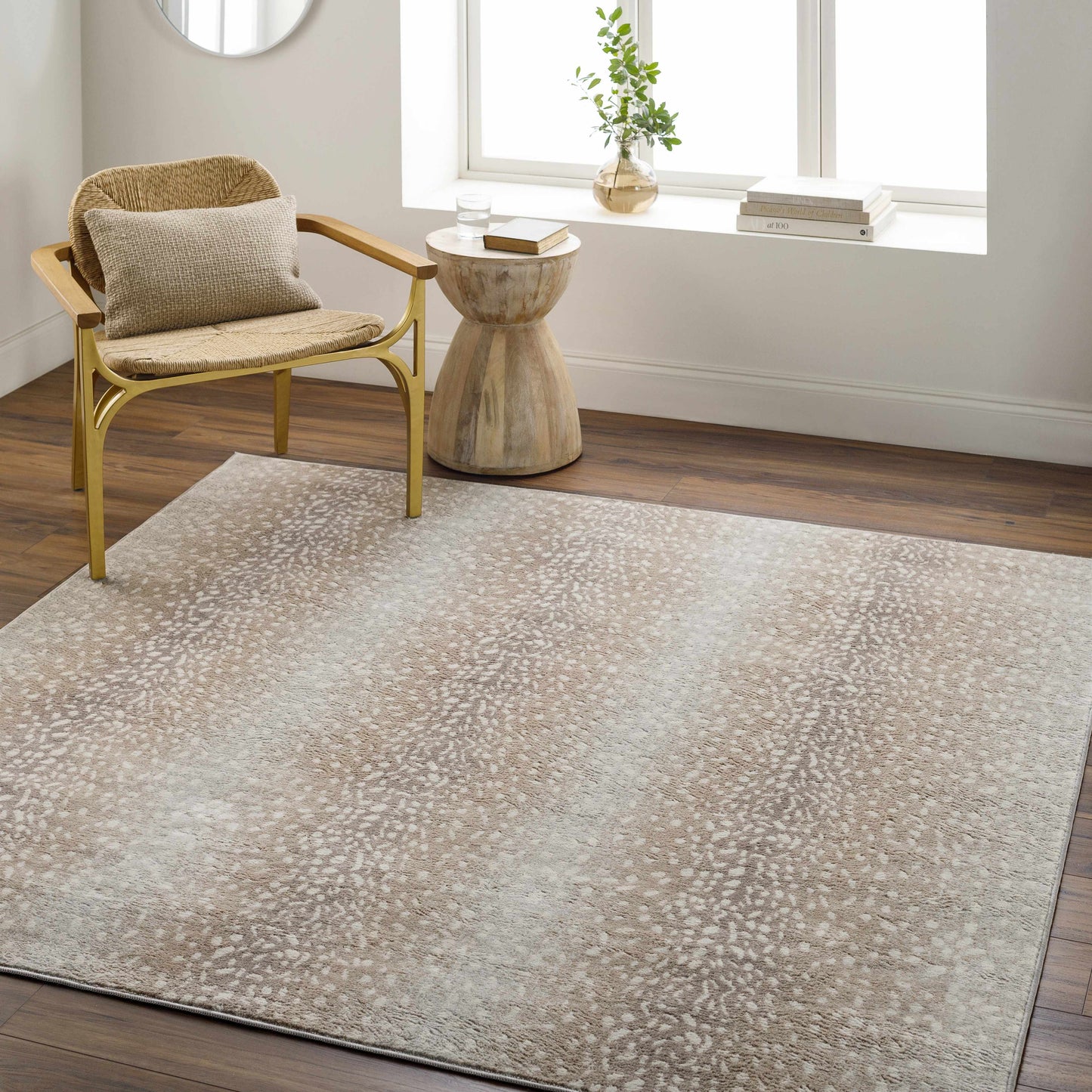 Pointblank Tan Leopard or Deer Print Rug