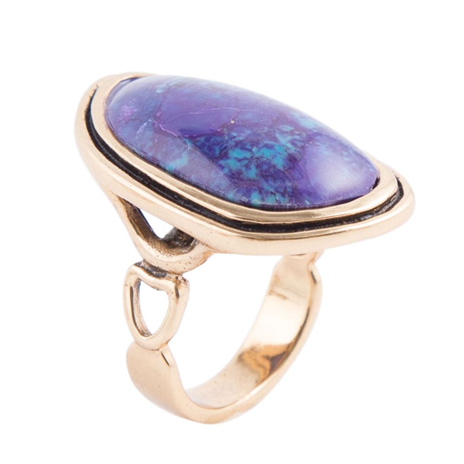 Purple Turquoise Statement Ring