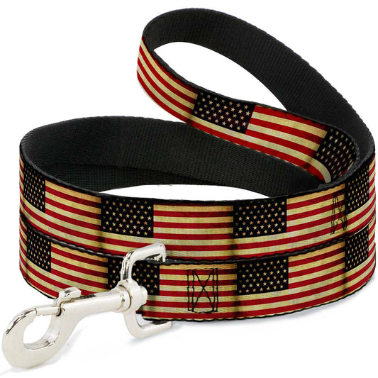 Dog Leash - Vintage US Flag Repeat
