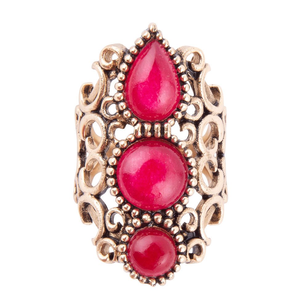 Queenship Bordeaux Quartz Statement Ring