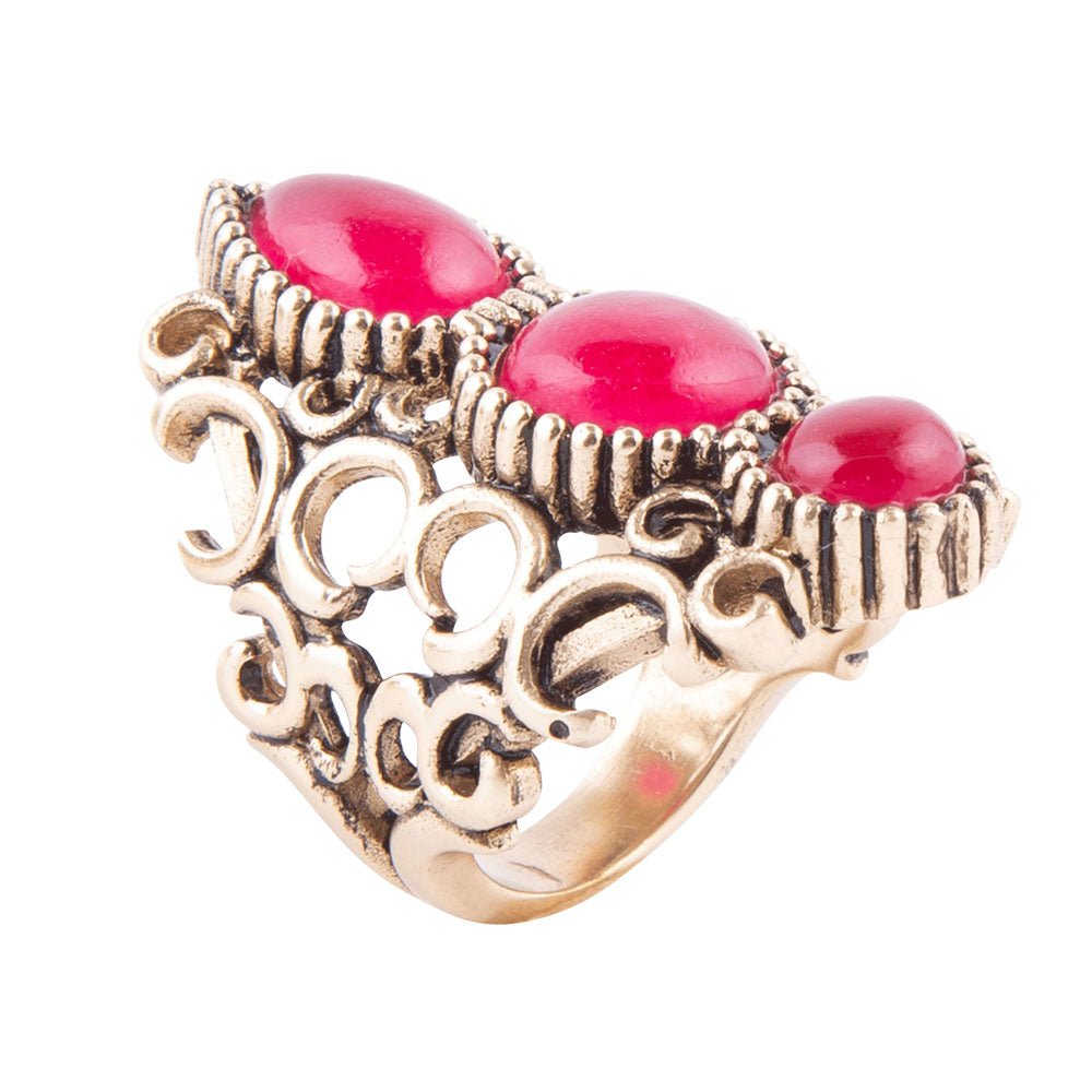 Queenship Bordeaux Quartz Statement Ring