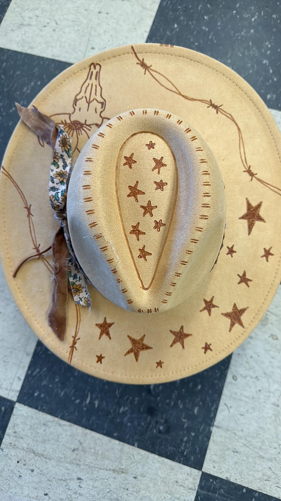Ponderosa Ranch Custom Burnt Hat