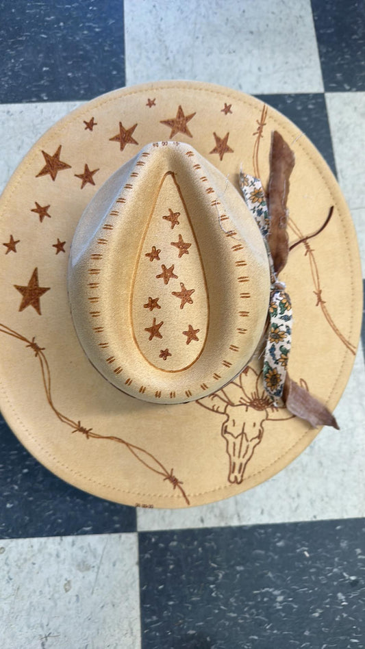 Ponderosa Ranch Custom Burnt Hat