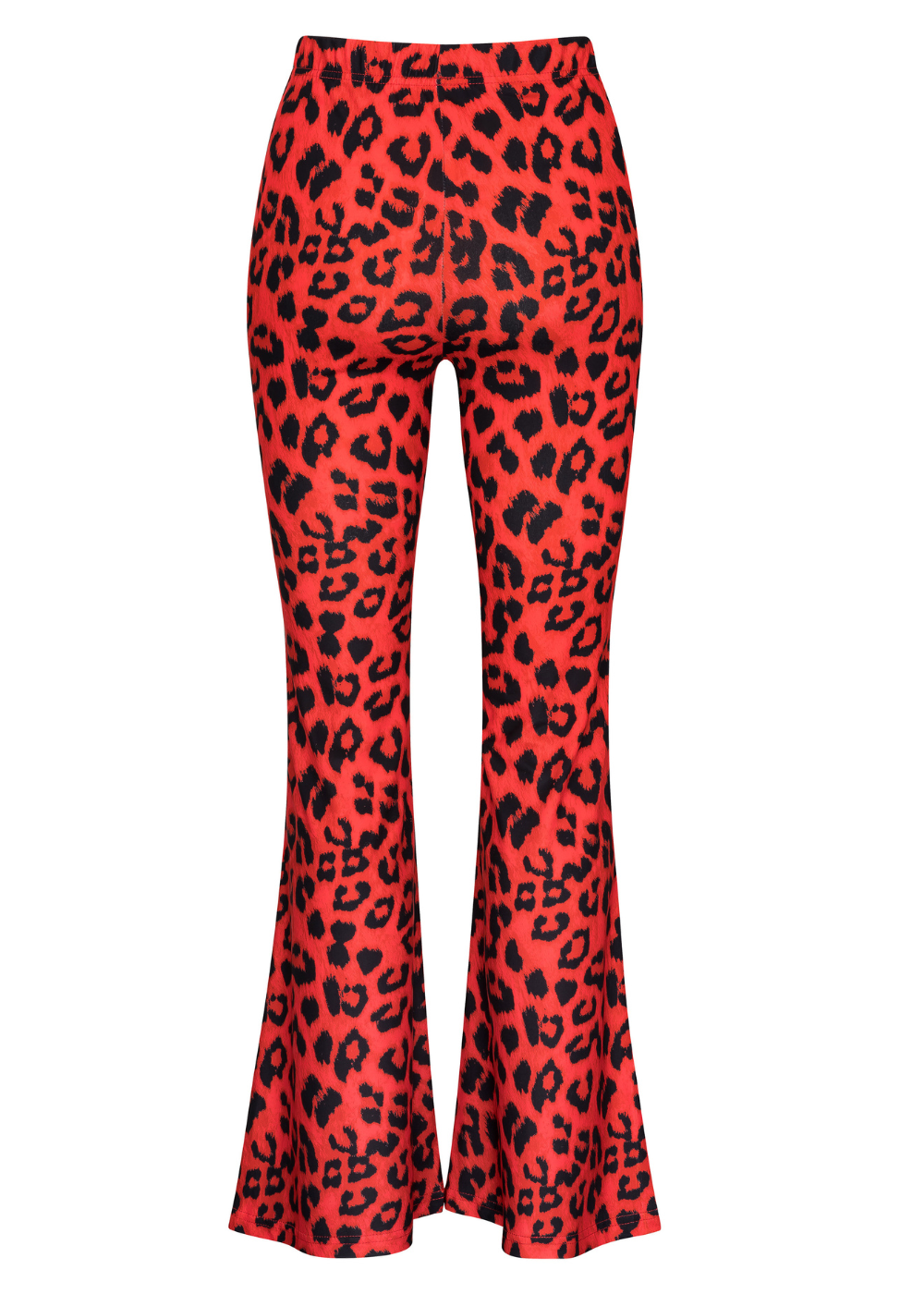 Red Leopard Animal Print Flare Pants Bell Bottoms