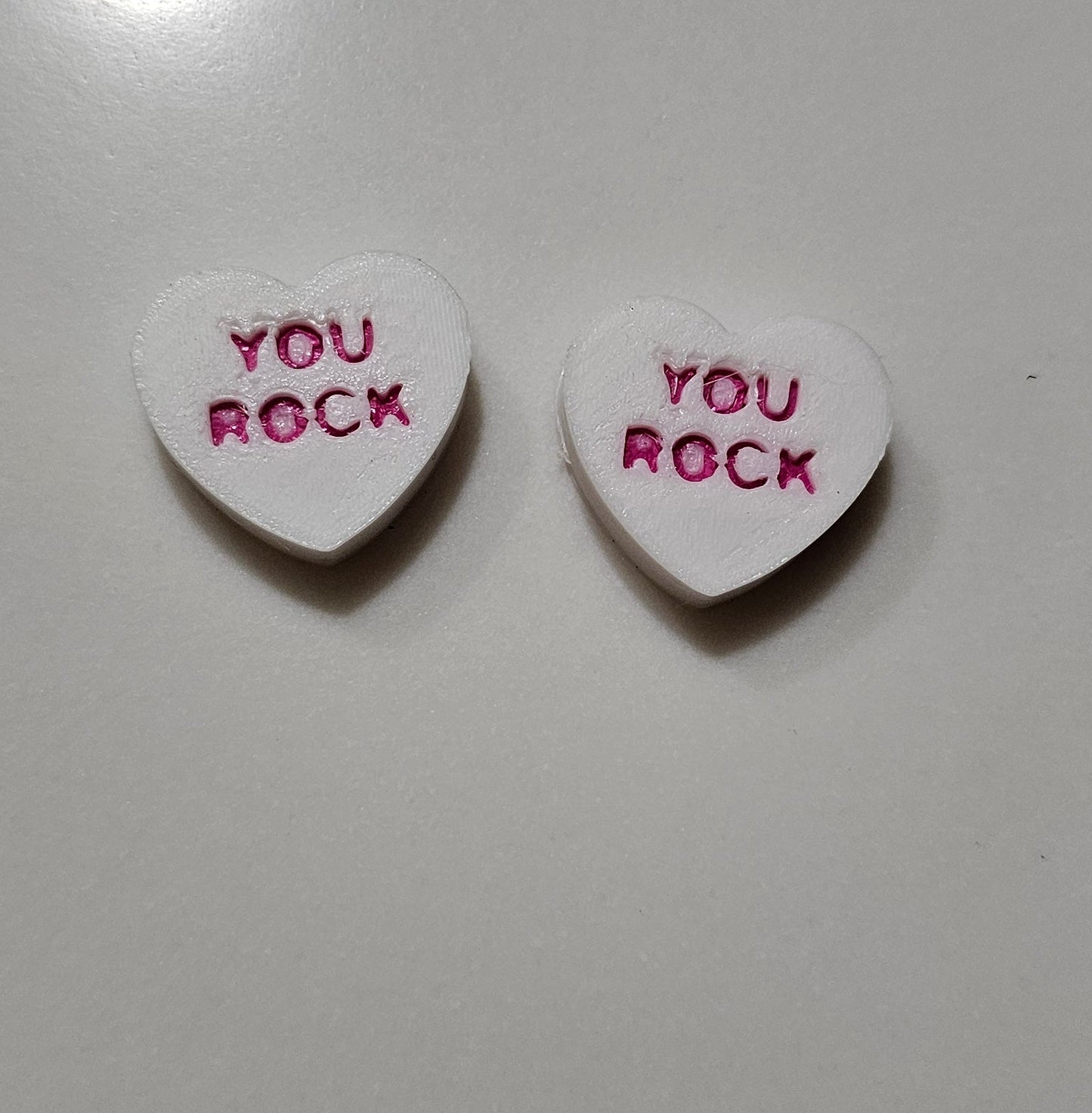 3d Printed Candy Conversation Heart Pins or Earrings Made in America