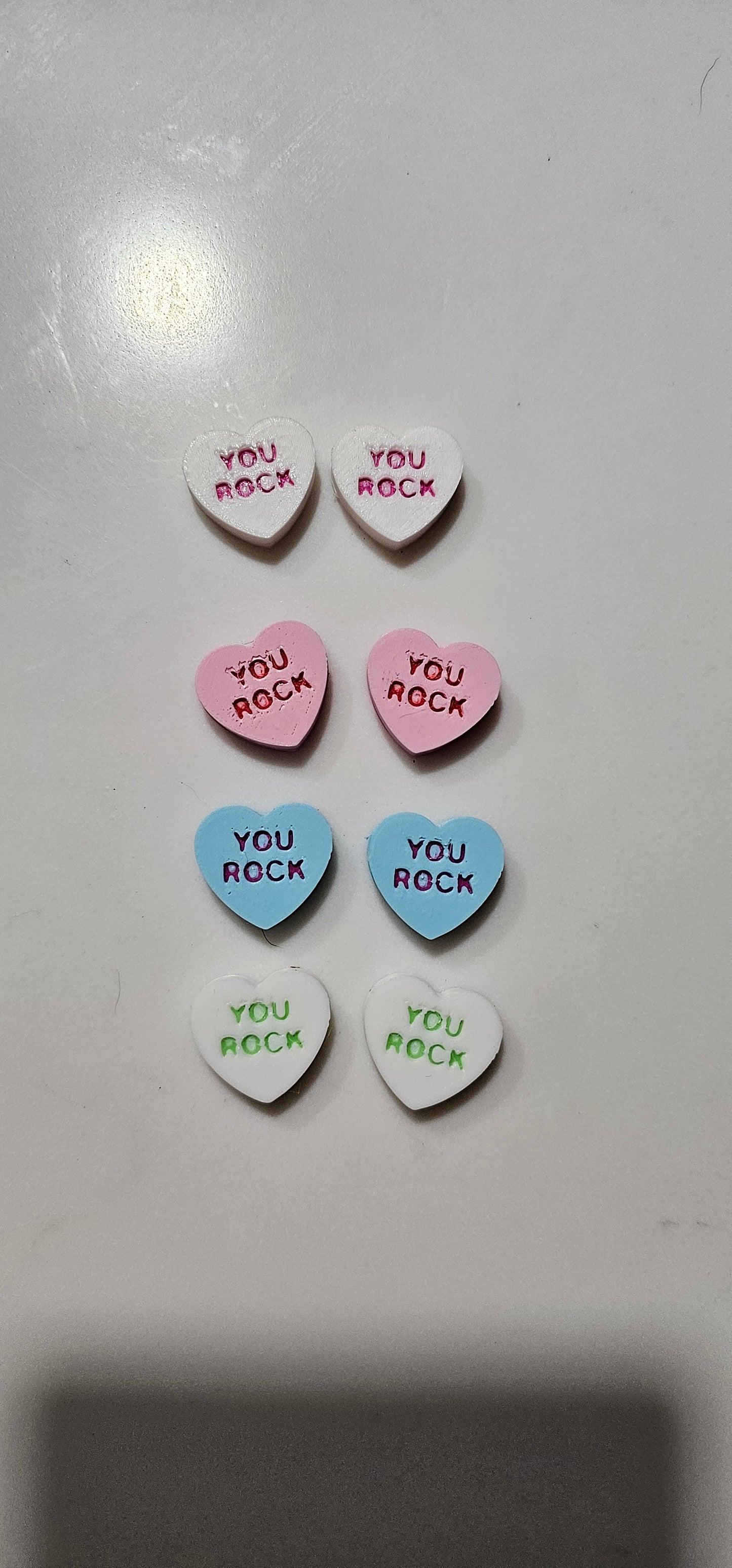 3d Printed Candy Conversation Heart Pins or Earrings Made in America